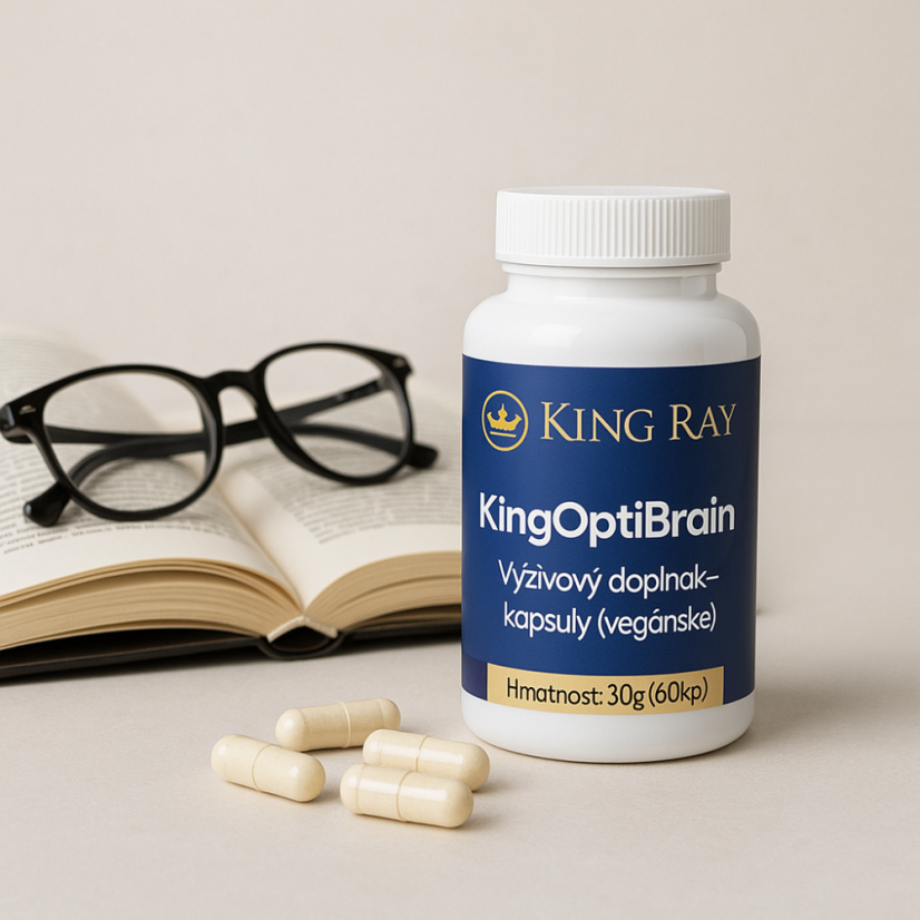 KingOptiBrain – citikolin, fosfatidylserin, vitaminy a zinek, 60 kapslí