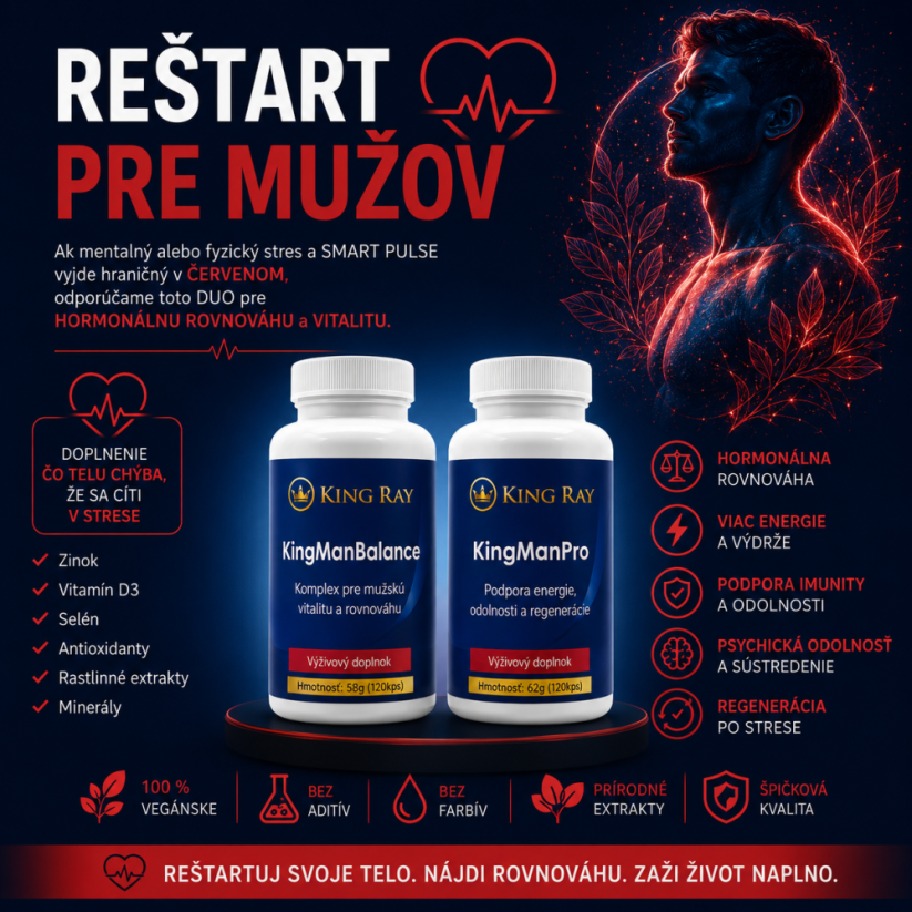 Reštart pre mužov+ meranie stresu SMART PULSE + meranie vitamínov a minerálov po 30 dňoch v BB