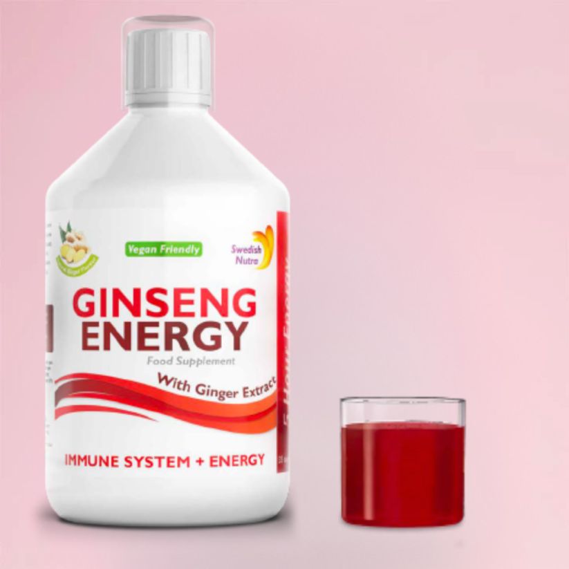 Swedish Nutra Ginseng Energy ženšen na dodanie energie 500 ml