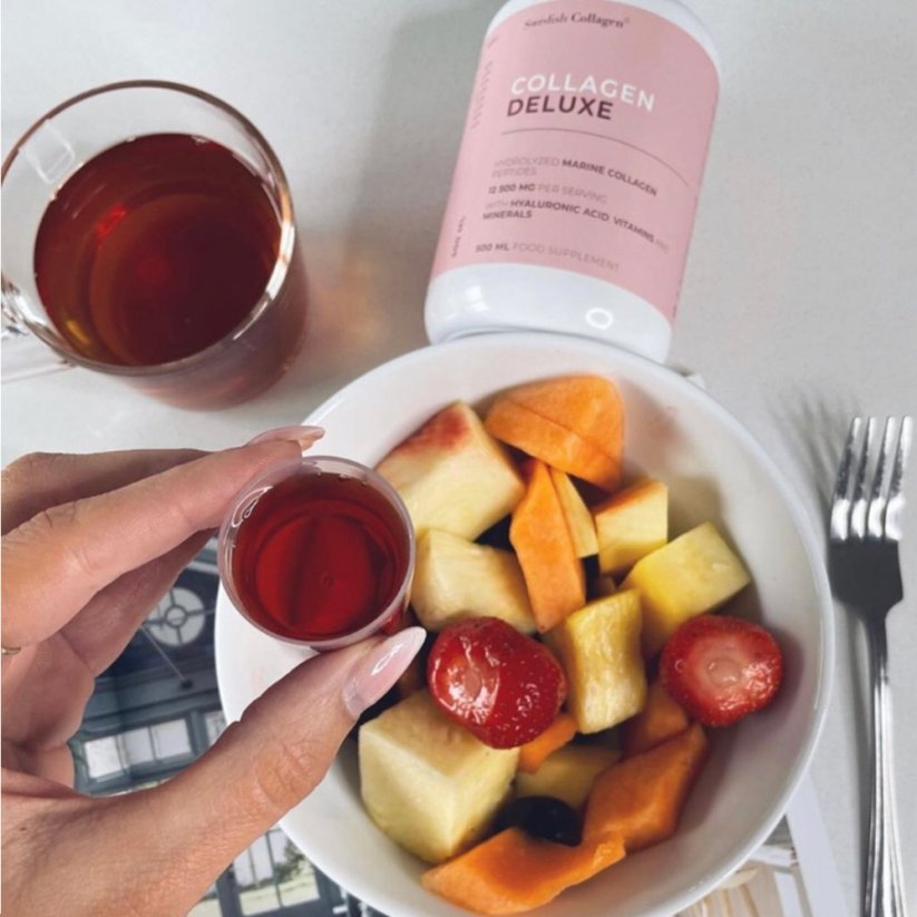 Swedish Collagen Deluxe 12500mg rybí s kyselinou hyaluronovou a vitamíny 500ml