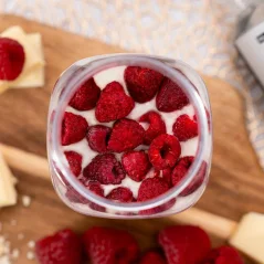 Keto krem s MCT olejem - maliny a bílá čokoláda
