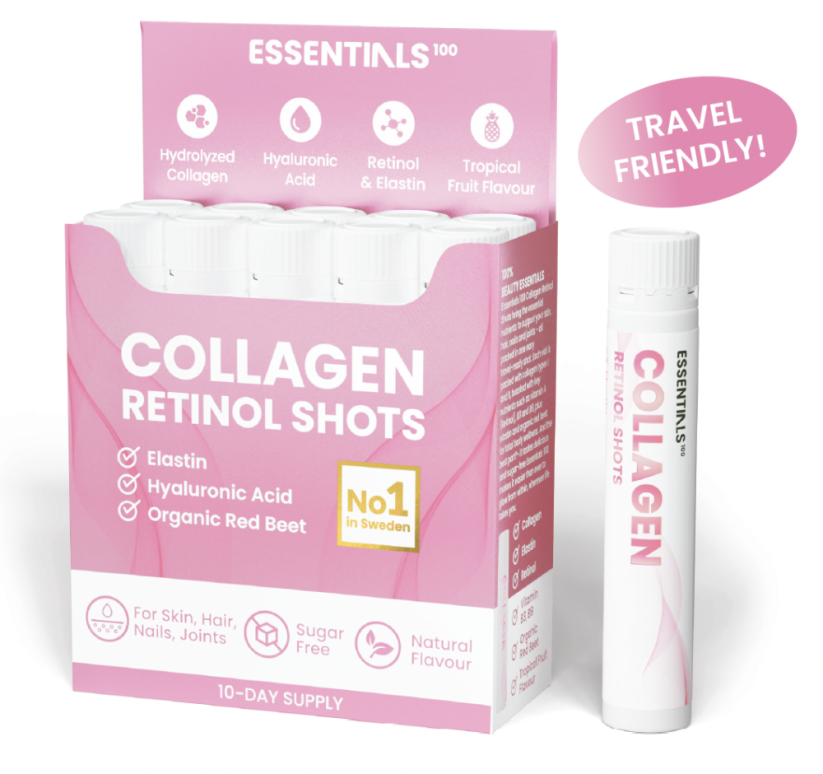 Swedish Essentials Collagen + Retinol shoty 25ml x 10
