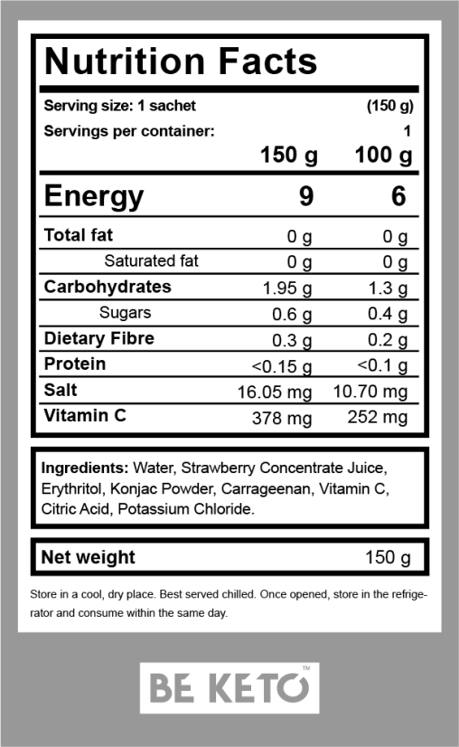 Keto Konjakové Dietní Želé 150g - čerstvé jahody