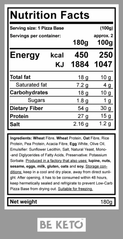 KETO pizza - základ 180g