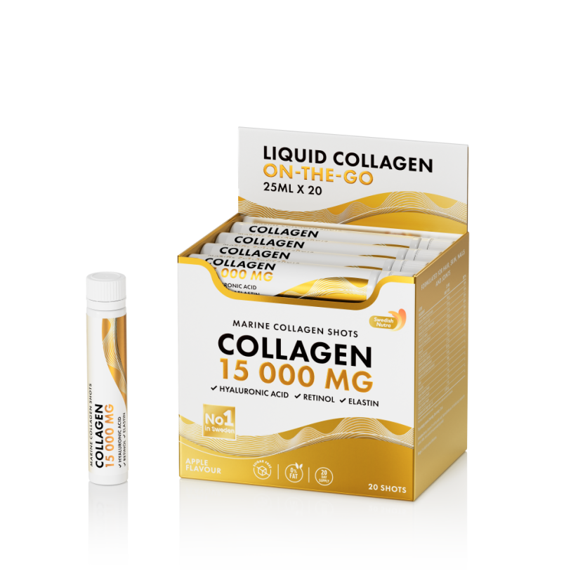 Swedish Gold Collagen 15,000mg bez cukru 25ml x 20shotov