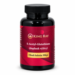 Kingray S-Acetyl-L-Glutathion mit Bio-Curcumin 30 % – 90 Kapseln