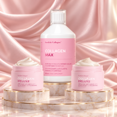 Swedish Collagen MAX Beauty Trio – Kollagen 500 ml + DELUXE Tages- und Nachtcreme