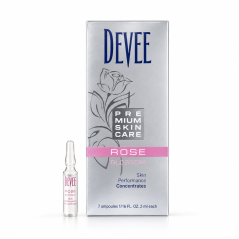 Devee Rose Blossom Power Concentrate – pleťové ampulky s damašskou růží, 7 × 2 ml