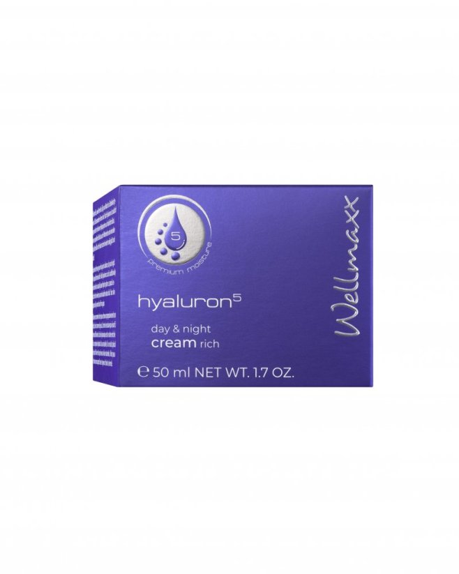Wellmaxx Hyaluron5 day & night cream rich pleťový krém 50ml