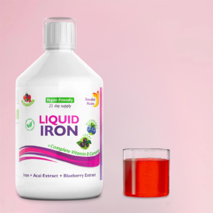 Švédská Nutra Tekuté železo 500ml (vitamíny + extrakty)