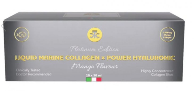 LIQUID MARINE COLLAGEN X POWER HYALURONIC – MANGO FLAVOUR 10x30ml