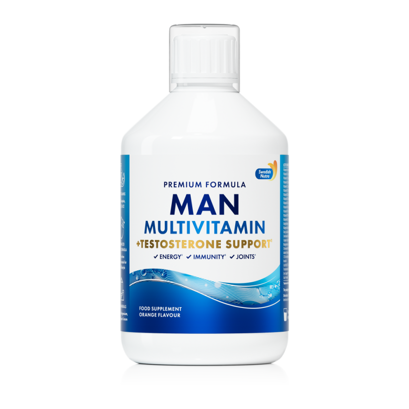 Swedish Nutra Man Multivitamin + Testosterone Support 500 ml Swedish Nutra Man Multivitamin + Testosterone Support 500 ml