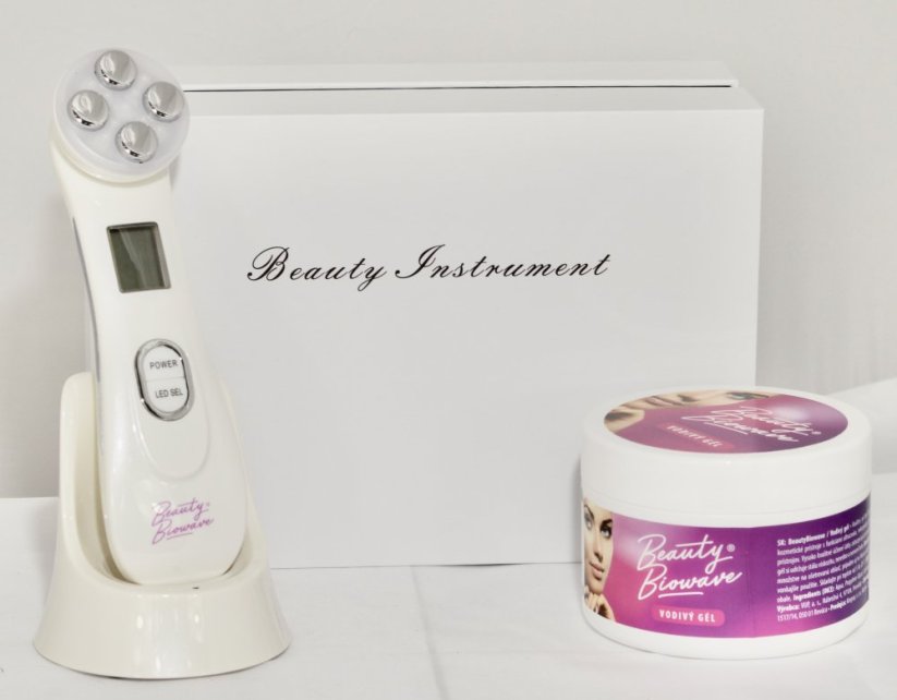 BeautyBiowave Žehlička na pleť proti vráskám MINI BÍLÁ