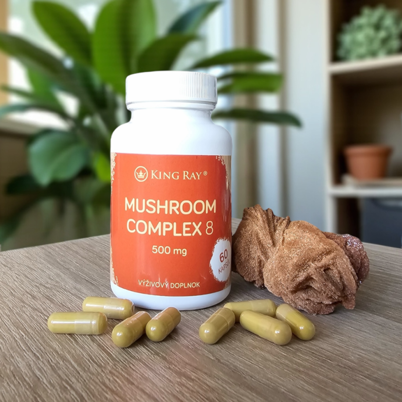 Mushroom Complex 8 (Ohňovec, Chaga) 500mg 60kps - komplex 8 hub
