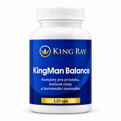 KingMan Balance – komplex na prostatu, močové cesty a hormonální rovnováhu, 120 kapslí