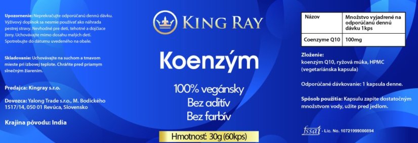 Koenzym Q10 100 mg – 60 kapslí