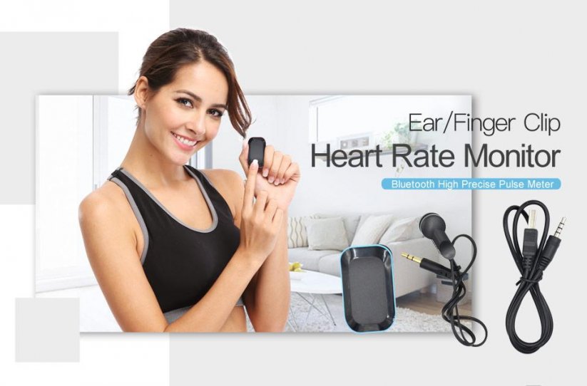 Kingray BLUETOOTH heart rate monitor + heart rate variability (ear, finger) - learning emotional control - Farba: Modrá