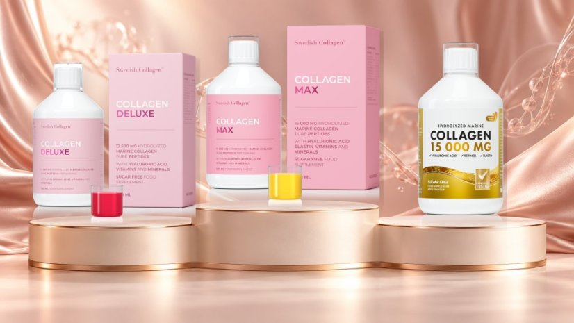 SWEDISH COLLAGEN TRIO Deluxe+Gold+MAX 3×500 ml v jednom balíčku