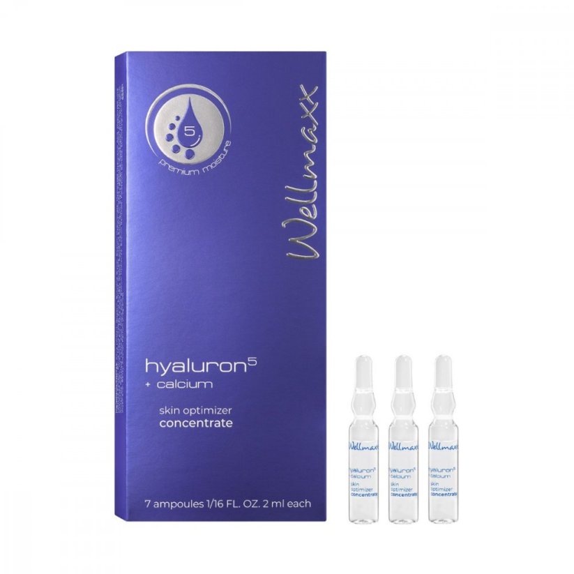 Wellmaxx Hyaluron5 + CALCIUM- koncentrát pro optimalizaci pokožky 7x2ml