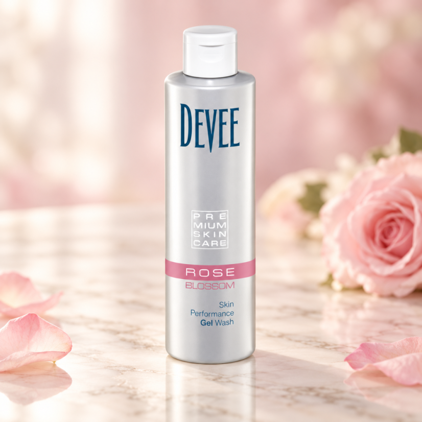 DEVEE Rose Blossom – jemný čistiaci gél na tvár, 200 ml