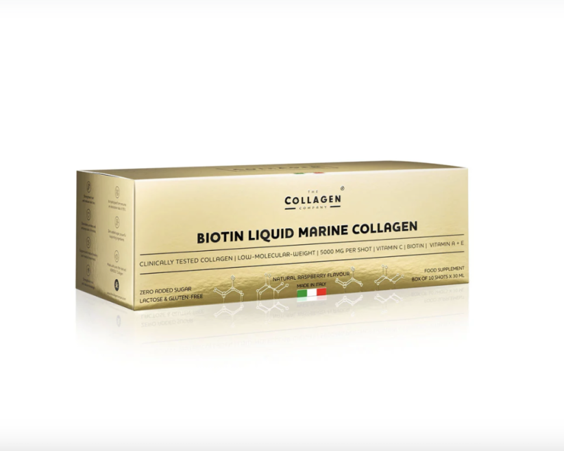 Italský kolagen s biotinem (COLLAGEN 5000mg + BIOTIN 50mcg) malinová příchuť 10x30ml