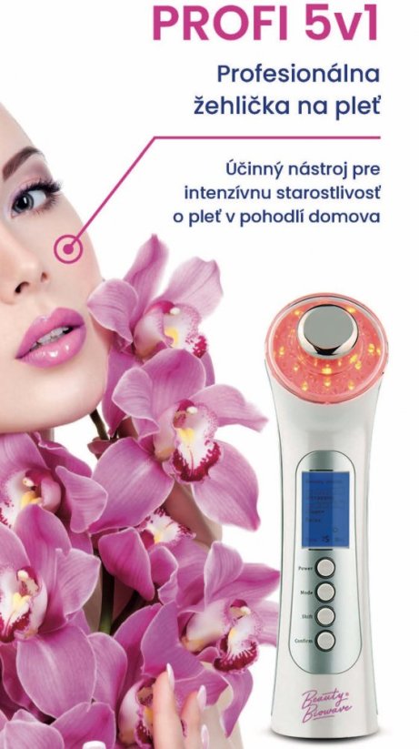 BeautyBiowave  Žehlička na pleť Profi 5v1