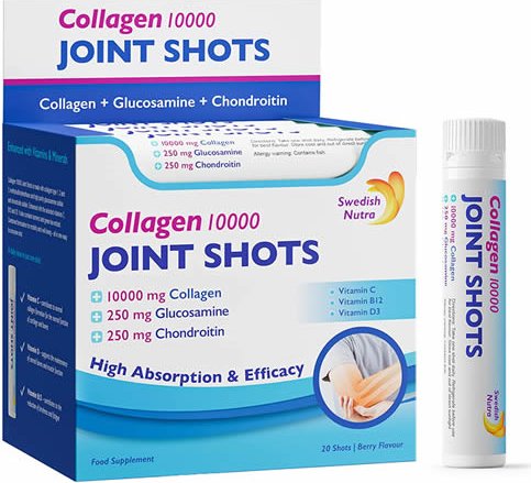 Swedish Nutra Joint Shots Collagen 10 000 20 lahviček