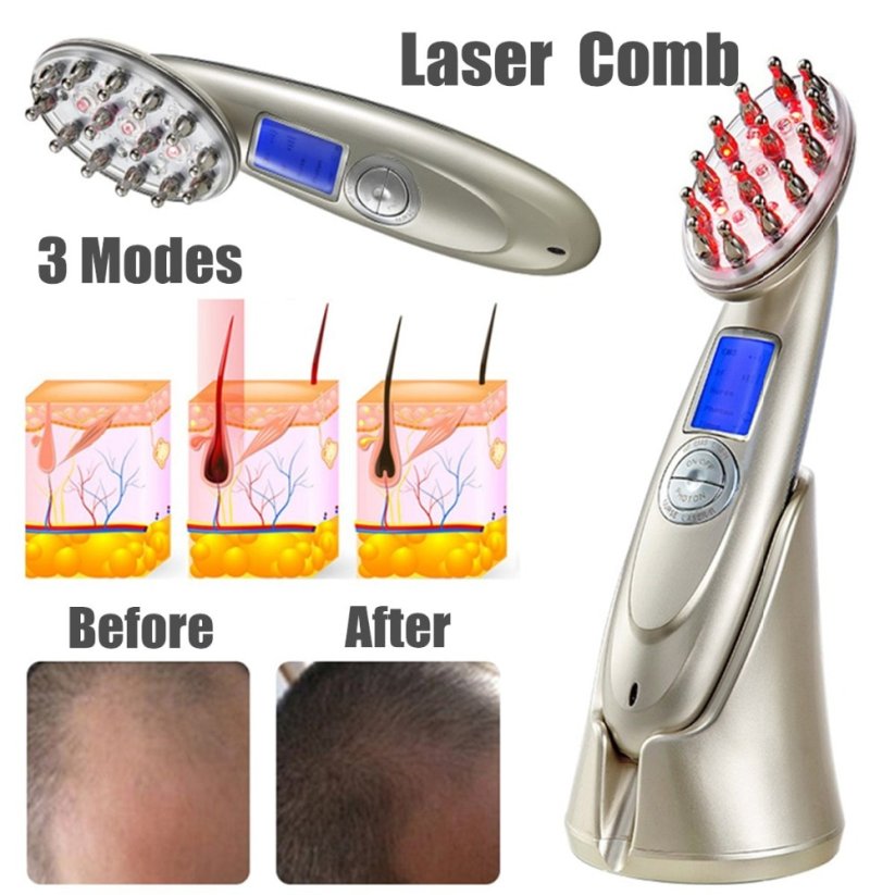 Laserový přístroj na růst vlasů a zlepšení kvality vlasů (RF+EMS+LASER+VIBRACE +LED)