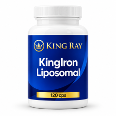 KING Iron Liposomal – lipozomálne železo s vitamínom C, folátom a B12, 120 kapsúl