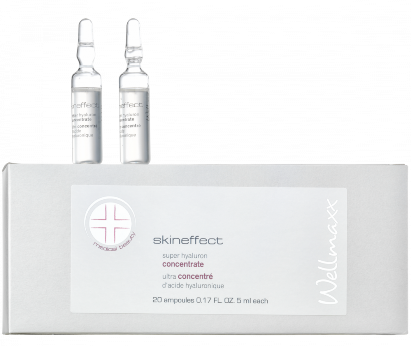 Wellmaxx Skineffect ampulky 4násobně kyseliny hyaluronové pro microihličkovanie 20ks x 5ml