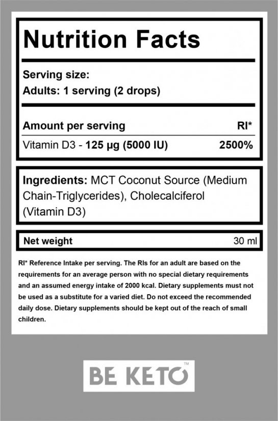 Vitamin D3 v Kapkách – 30ml