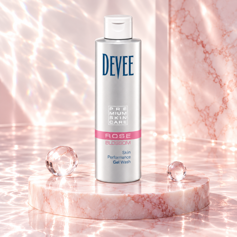 DEVEE Rose Blossom – jemný čisticí gel na obličej, 200 ml