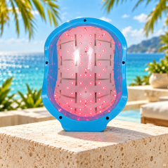 LED přilba na vlasovou pokožku – 80 LED, 678 nm