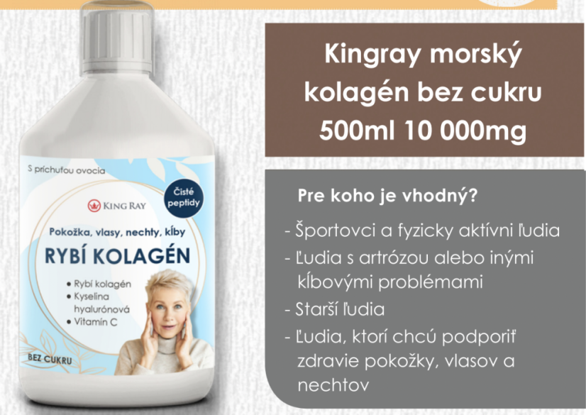 Kingray mořský kolagen bez cukru 500ml 10.000mg