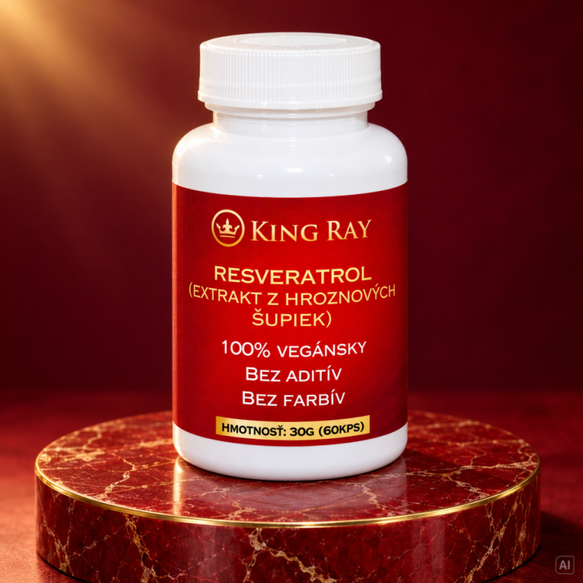 KINGRAY Resveratrol – izvleček grozdnih lupin 500 mg, 60 kapsul