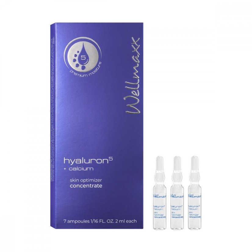 Wellmaxx Hyaluron5 + CALCIUM- koncentrát pro optimalizaci pokožky 7x2ml