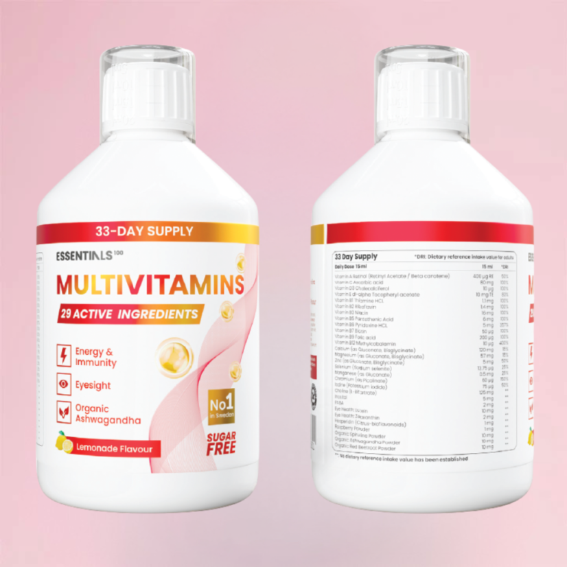 Swedish Essentials Multivitamins – tekuté multivitaminy a minerály, 500 ml