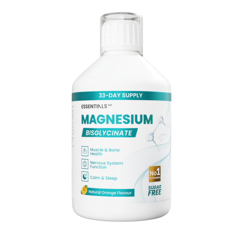 Swedish Essentials Magnesium – tekutý hořčík, bisglycinát a glukonát, 500 ml
