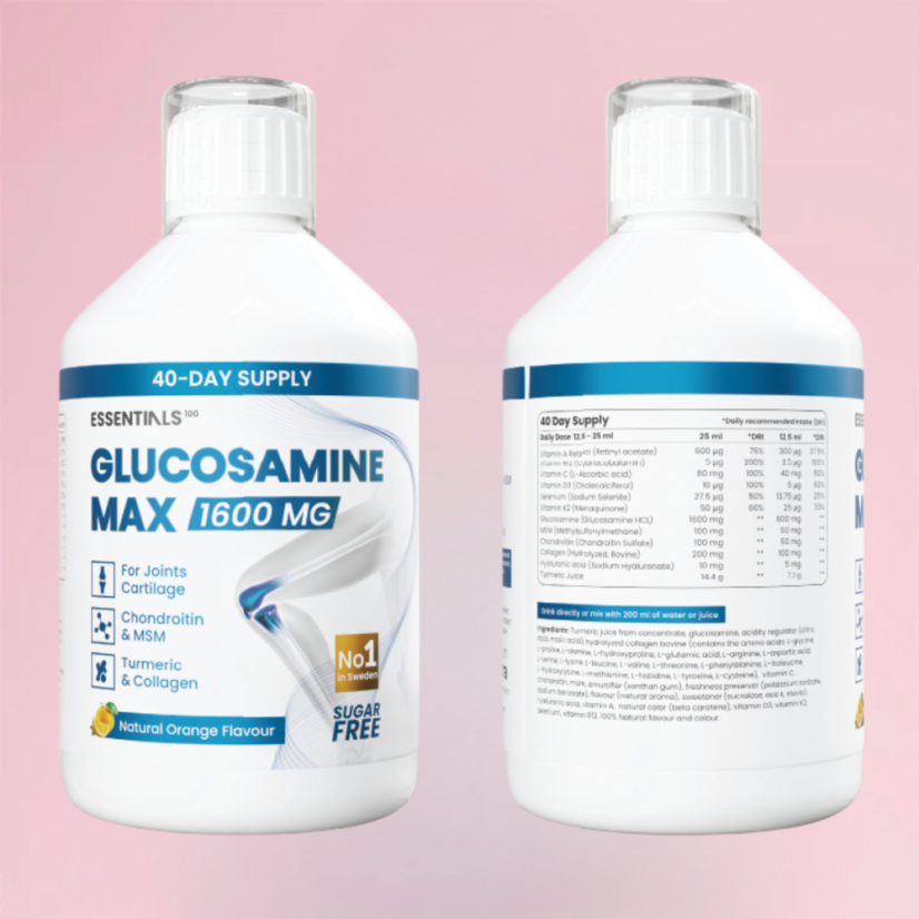 Swedish Essentials Glucosamine MAX 1 600 mg – tekutý komplex, 500 ml