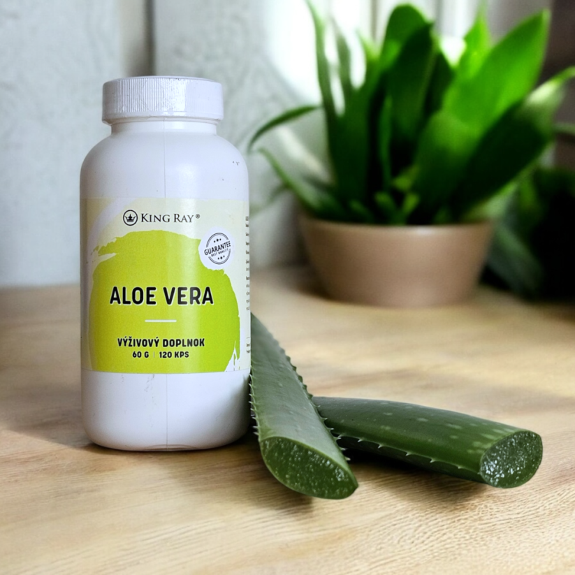 Organic Aloe Vera capsules 120kps x 450mg