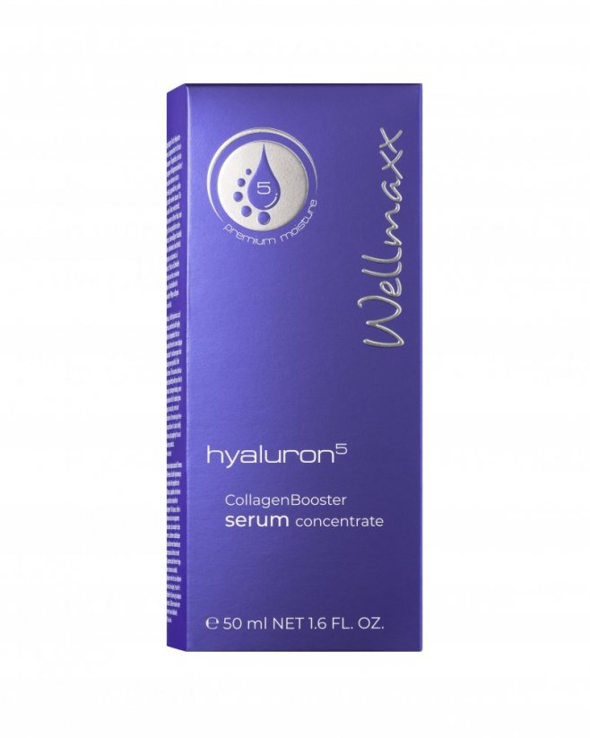 Wellmaxx Hyaluron5 Collagen Booster serum concentrate hedvábné sérum 50ml