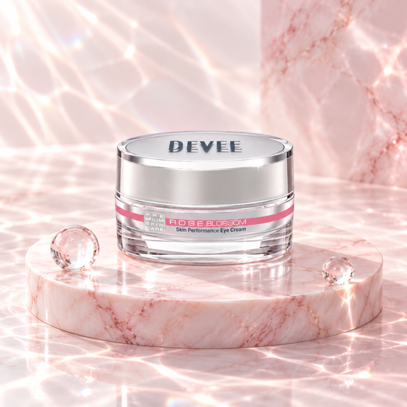 Devee Rose Blossom Eye Cream – oční krém s damašskou růží, 15 ml