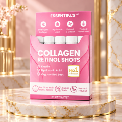 Swedish Nutra Essentials100 Collagen Retinol Shots – Bovine Collagen 2,500 mg, 10 × 25 ml
