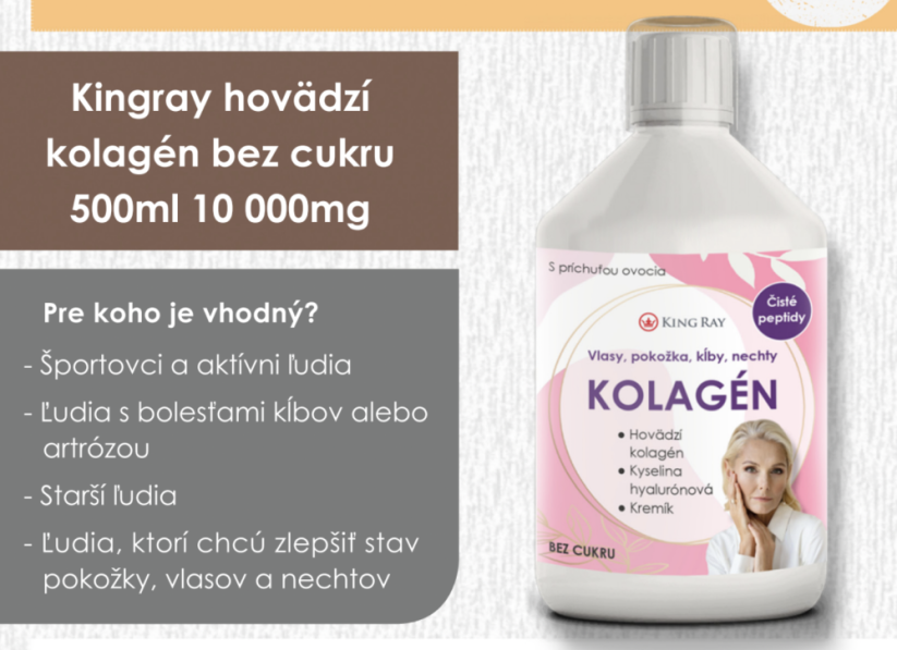 Kingray hovězí kolagen bez cukru 500ml 10 000mg