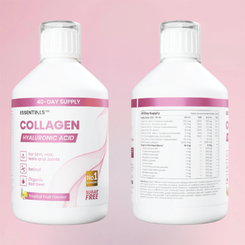 Swedish Essentials – hovězí kolagen s kyselinou hyaluronovou, 500 ml