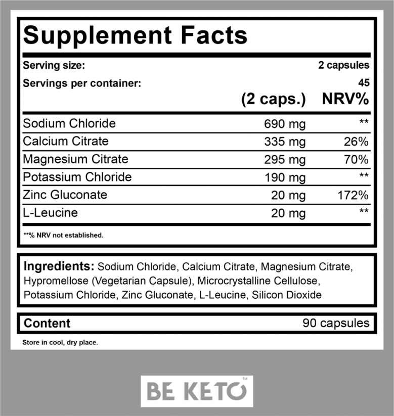 Keto Ketolytes  bez cukru 90kps
