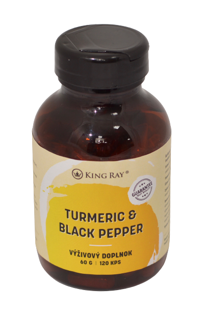 Kurkumín s čiernym korením (turmeric s piperínom) 120kpsx450mg