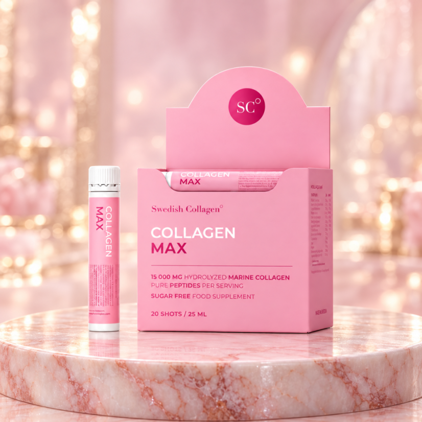 Swedish Collagen MAX 15.000 mg – kolagen, hialuronska kislina in elastin, 20 × 25 ml