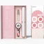 MIROOOO Elektrická sonická zubná kefka v darčekovom balení (1x telo, 1x nástavec kefky, 1x nabíjačka, 1x púzdro) - Farba: Ružová