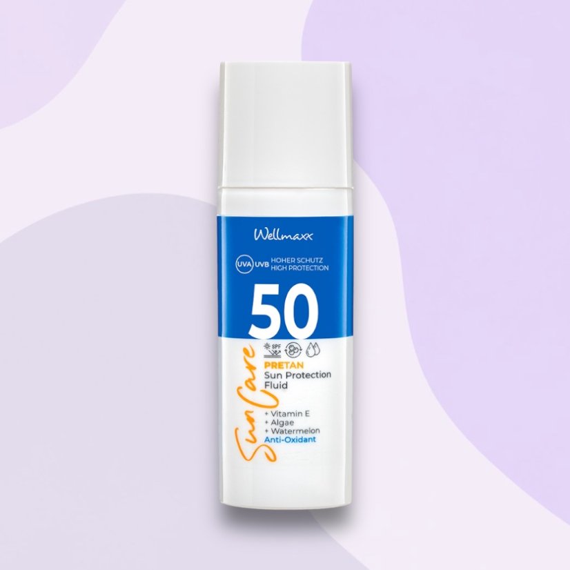 Ochranný pleťový fluid SPF 50 s vitaminem E a rostlinnými extrakty, 50 ml